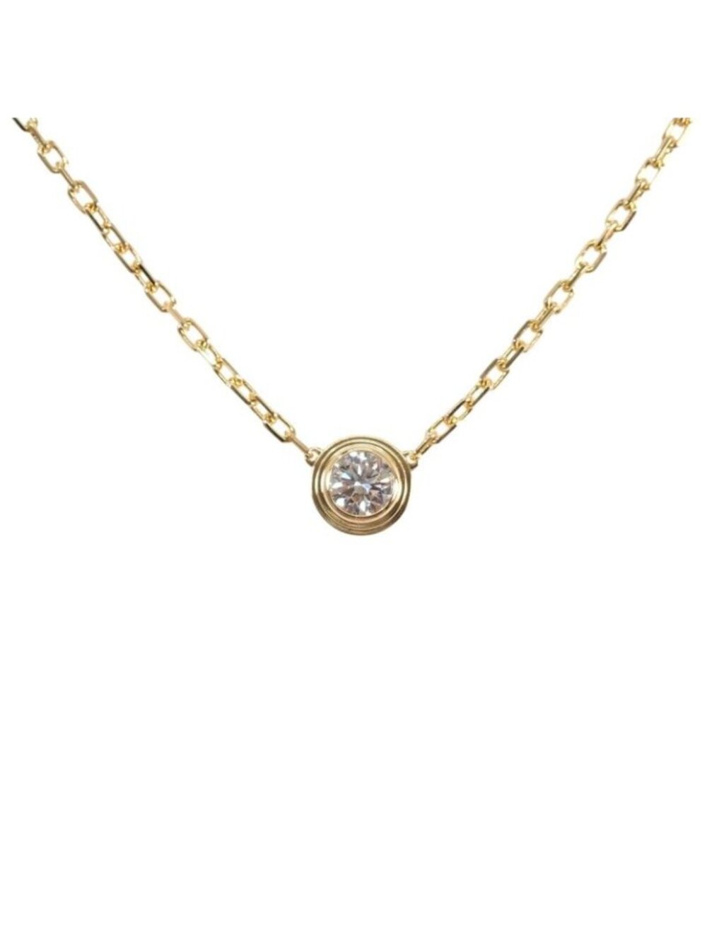 Cartier D'amour Pendant 18k Yellow Gold Diamond Necklace